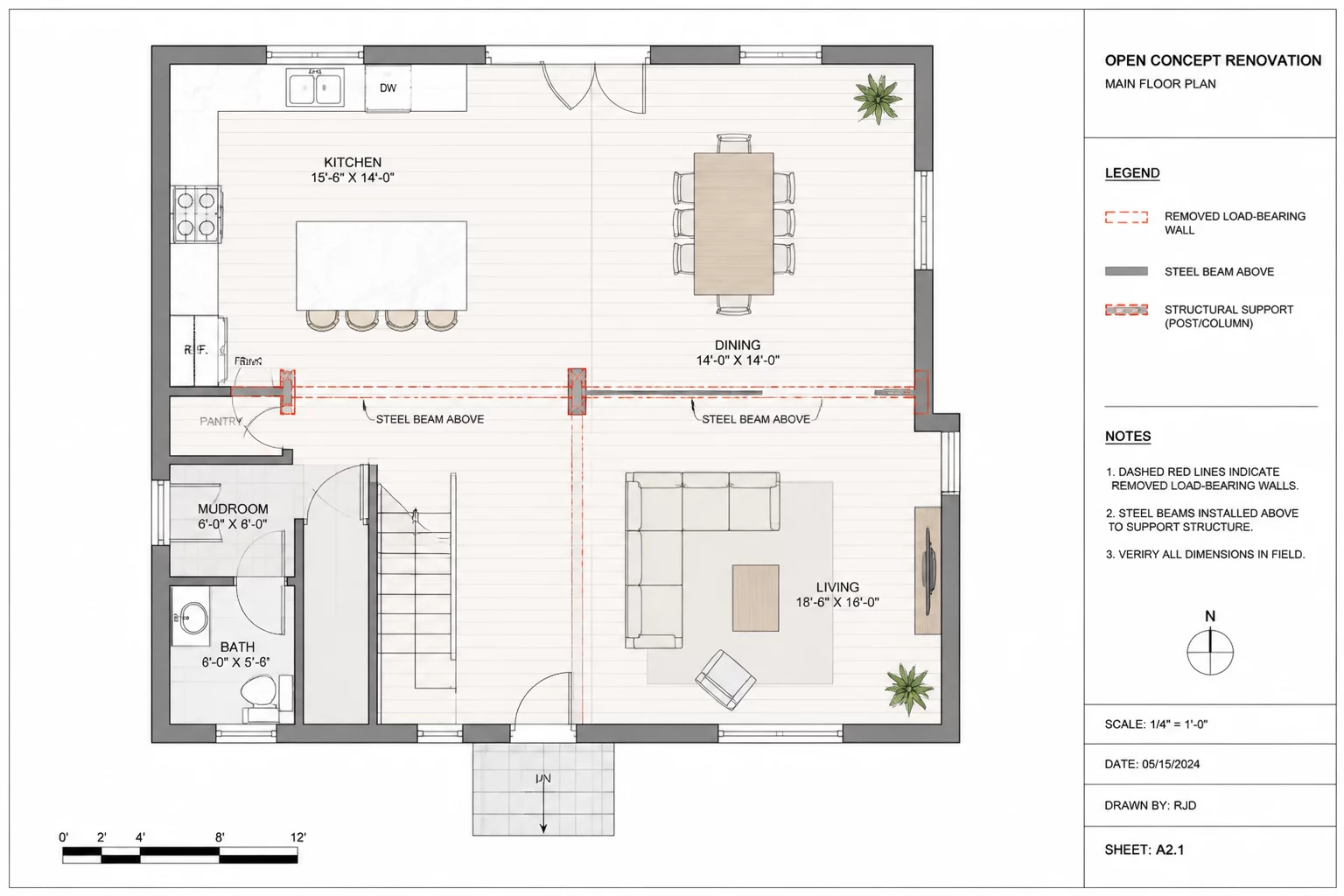 Open Concept Living Area