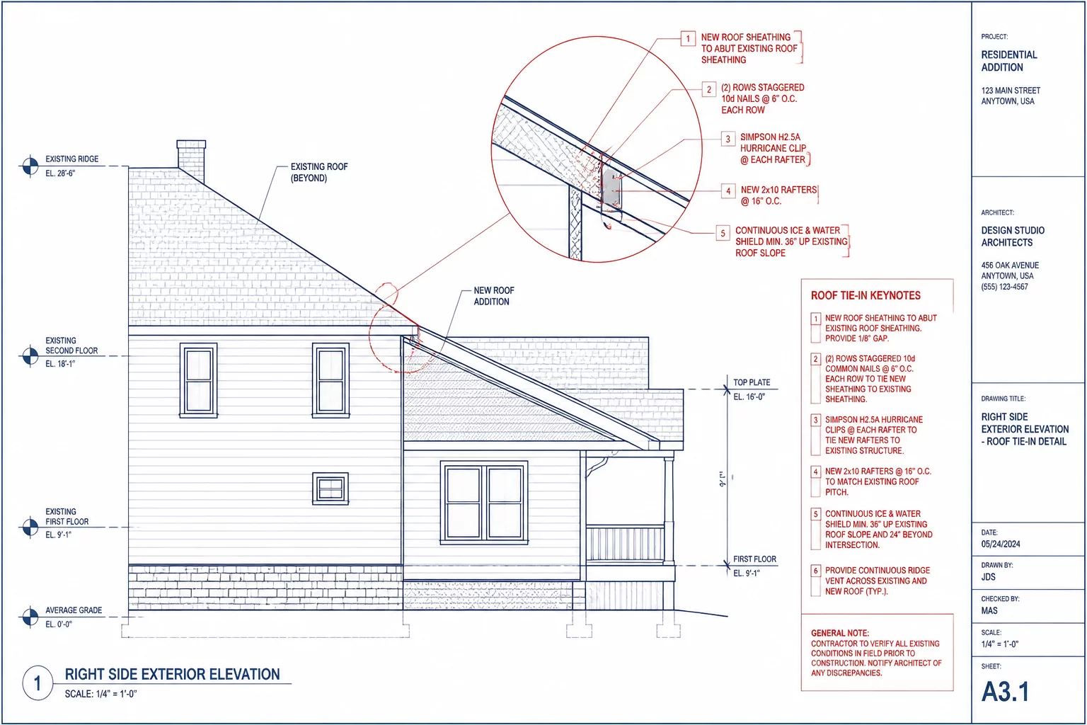 Addition Meets Existing Roof